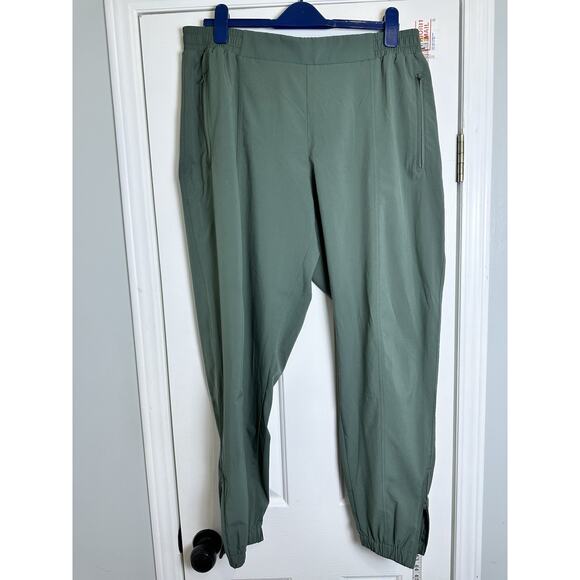 Old Navy Women Stretchtech Parachute Pants Green Stretch Waist Gorpcore XL Tall - Picture 1 of 7